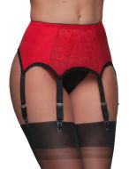 6 Strap Suspender Belt Lace Front Pane