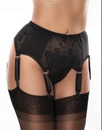 6 Strap Suspender Belt Lace Front & Sides