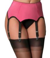 6 Strap Pink Suspender Belt