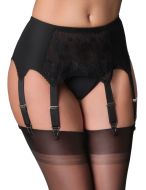 8 Strap Suspender Belt Lace Front Panel